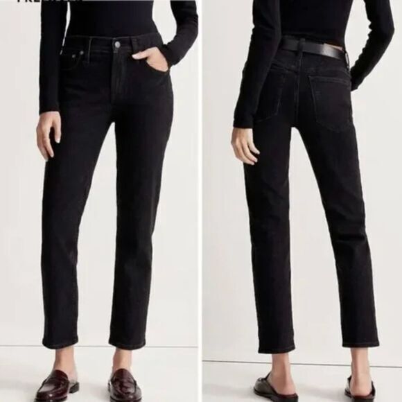 NEW Madewell The Mid-Rise Perfect Vintage Jeans Clean Black Wash, 26 - Picture 2 of 15